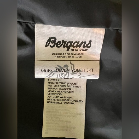 BERGANS OF NORWAY XL BOYS Navy Blue Jacket Orig $200 Excellent Condition - Picture 8 of 12